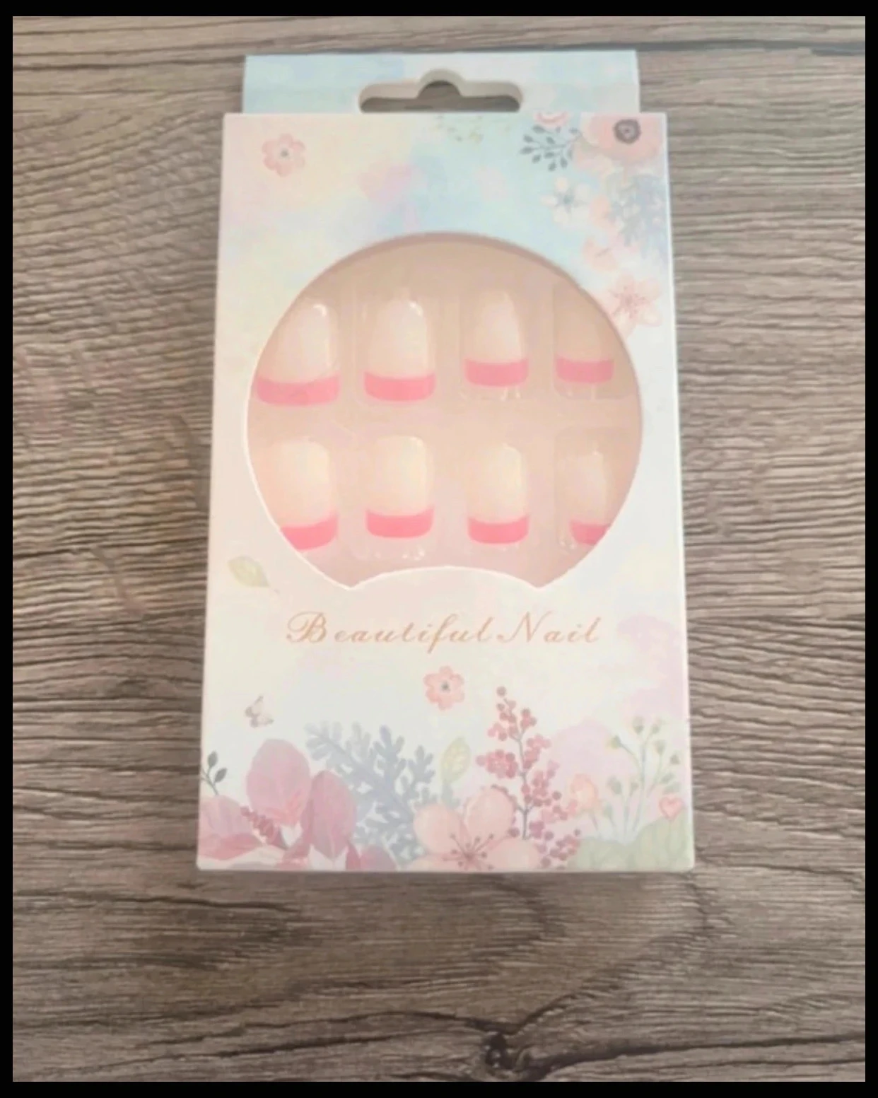 Faux Ongles French Manucure Classique Rose et Nude "Beautiful Nail" - Neuf
